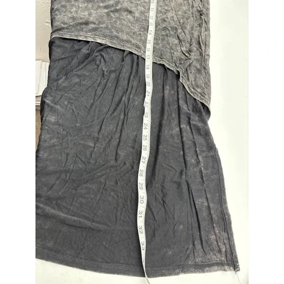 New Pol Womens Black Highlow Destressed Stretch Skirt Western Boho festival - Picture 7 of 7